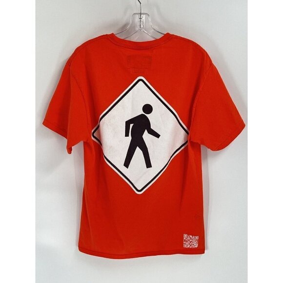 B Wood Orange Ghost Graphic Short Sleeve Tee Sz Mens Medium - Picture 5 of 7